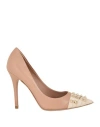 Valentino Garavani Rockstud Alcove Woman Pumps Blush Size 5.5 Leather In Neutral