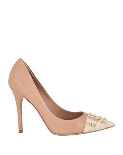 VALENTINO GARAVANI VALENTINO GARAVANI ROCKSTUD ALCOVE WOMAN PUMPS BLUSH SIZE 5.5 LEATHER