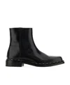 Valentino M-way Rockstud Ankle Boot In Calfskin Leather In Black