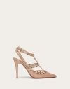 Valentino Garavani Rockstud Ankle Strap Pump With Tonal Studs 100 Mm Woman Powder Rose 36