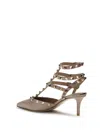 Valentino Garavani Rockstud Ankle-strap Heel Sandal In Multi