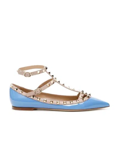 Valentino Garavani Garavani Rockstud Ballet Flats In Brown