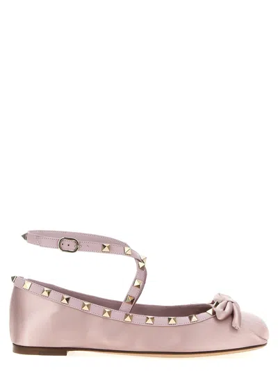 Valentino Garavani Rockstud Ballet Flats In Pink