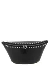 Valentino Pebbled Stud Leather Belt Bag In Black