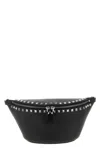 Valentino Pebbled Stud Leather Belt Bag In Black