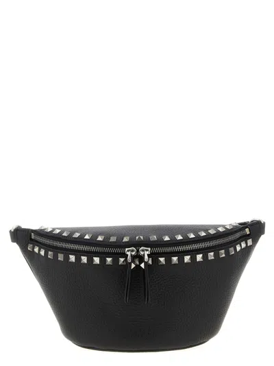 Valentino Garavani 'rockstud' Belt Bag In Black
