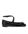 Valentino Silk Rockstud Ballet Flats In Black
