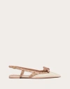 Valentino Garavani Rockstud Bow Slingback Ballerinas In Patent Leather Woman Rose Cannelle 42 In White