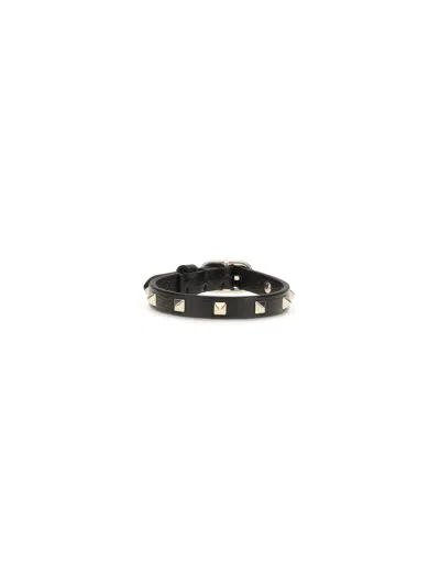 Valentino Garavani Rockstud Bracelet In Black