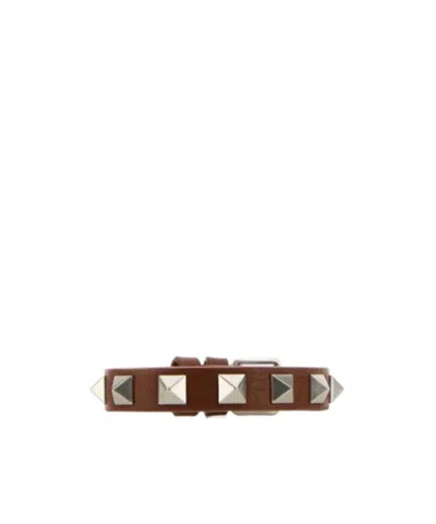 Valentino Garavani Rockstud Bracelet In Deepcaramel