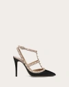Valentino Rockstud Slingback In Black/poudre