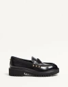 Valentino Rockstud-embellished Leather Loafers In Black