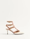 Valentino Heeled Shoes White In Ivory/rose Cannelle/coral
