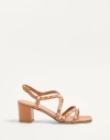 Valentino Garavani Rockstud Calfskin Sandal With Straps 60mm Woman Almond 40.5
