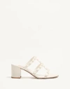 Valentino Garavani Rockstud Calfskin Slider Sandal And Tone-on-tone Studs 60mm Woman Ivory 42