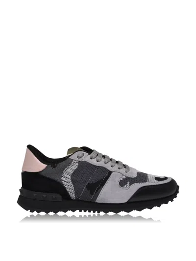 Valentino Garavani Rockstud Camo Sneakers In Multi
