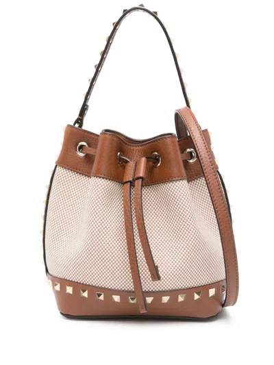 Valentino Garavani Rockstud Canvas Bucket Bag