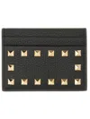 Valentino Rockstud Leather Card Holder