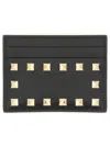 Valentino Rockstud Leather Card Holder