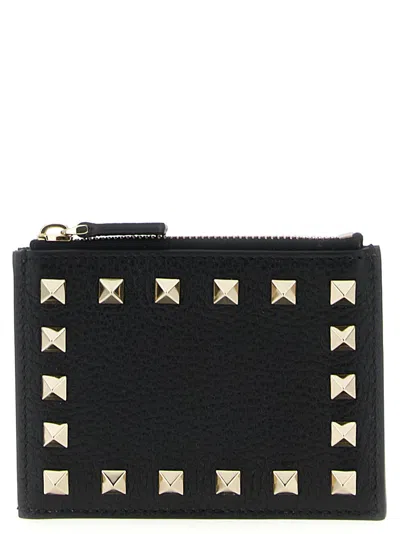 Valentino Garavani Rockstud Cardholder In Black