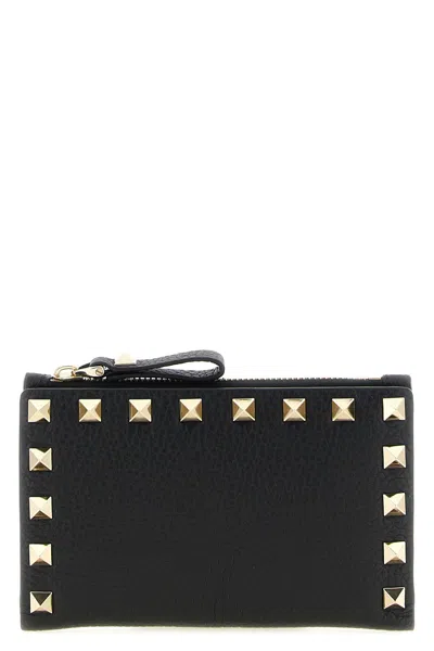 Valentino Garavani 'rockstud' Cardholder In Black