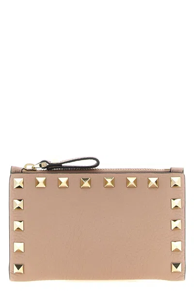 Valentino Garavani 'rockstud' Cardholder In Rosa