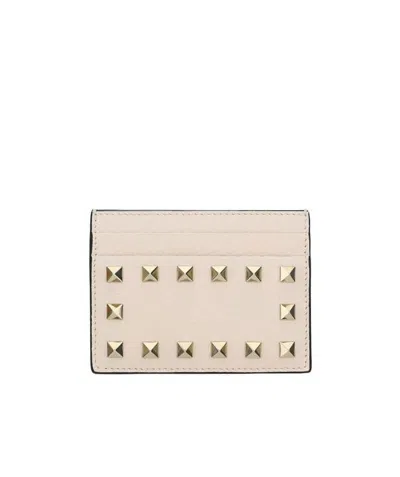 Valentino Garavani Rockstud Cardholder In White
