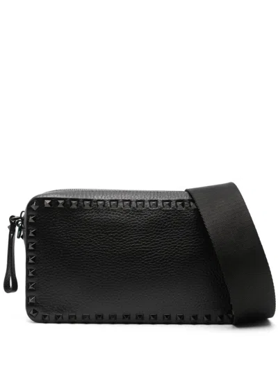 Valentino Garavani "rockstud" Crossbody Bag In Black