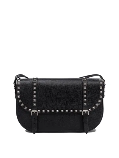Valentino Garavani "rockstud" Crossbody Bag In Black