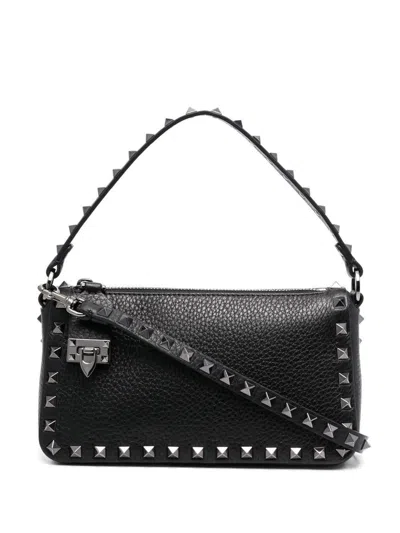 Valentino Garavani Women's Small Rockstud Shoulder Bag In Black