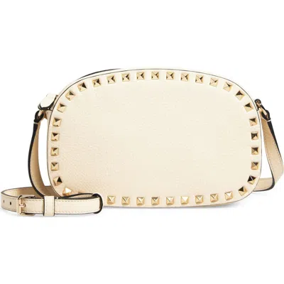 Valentino Garavani Rockstud Crossbody Camera Bag In White