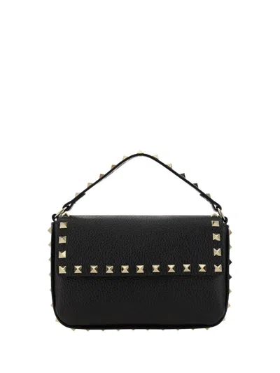 Valentino Garavani Garavani Rockstud Foldover Top Crossbody Bag In Black