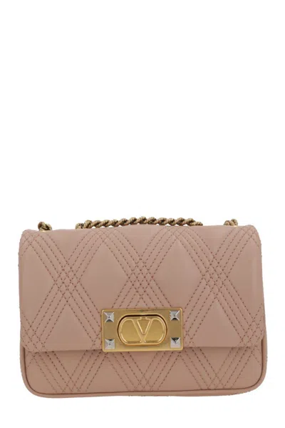 Valentino Garavani Garavani Rockstud Foldover Top Shoulder Bag In Pink