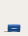 Valentino Garavani Rockstud Grainy Calfskin Chain Pouch Woman Cobalt Uni In Bleu Électrique