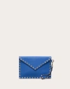 Valentino Garavani Rockstud Grainy Calfskin Pouch Woman Cobalt Uni In Bleu Électrique