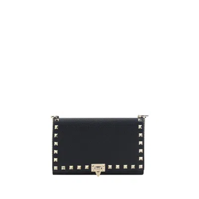 Valentino Garavani Rockstud Handbag In Black