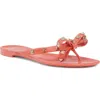 Valentino Garavani Rockstud Jelly Flip Flop In Orange
