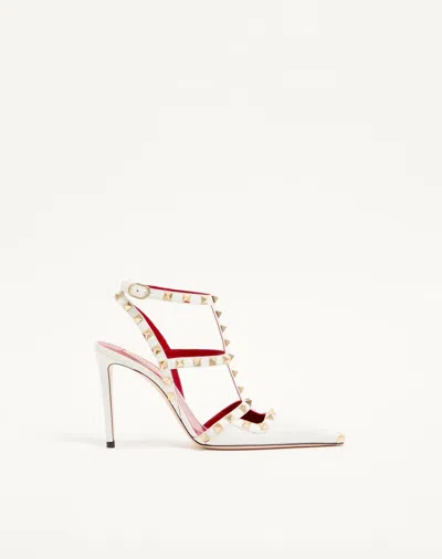 Valentino Garavani Rockstud Kidskin Pumps 100mm Woman White 41