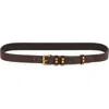 Valentino Garavani Flaneuse Belt Gold Tone Hardware Studs In Brown