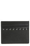 Valentino Garavani Rockstud Leather Bifold Wallet In Black