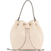 Valentino Rockstud Bucket Bag In Light Ivory