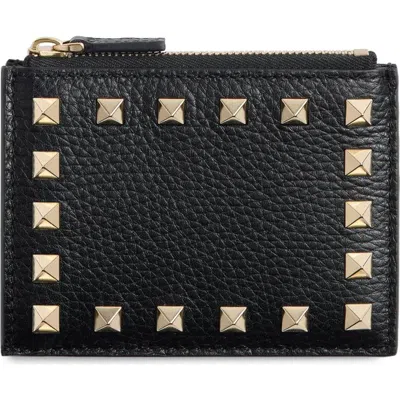Valentino Garavani Rockstud Design Cardholder Accessory In Black