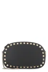 Valentino Borsa A Tracolla Rockstud In Pelle Nera Donna In Black