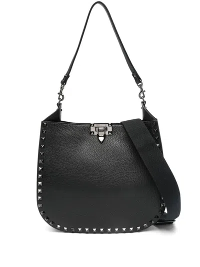 VALENTINO GARAVANI VALENTINO GARAVANI ROCKSTUD LEATHER HOBO BAG