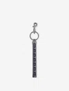 Valentino Garavani Rockstud Leather Keychain In Black
