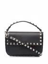 Valentino Garavani Rockstud Leather Mini Bag In Black
