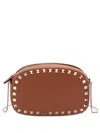 Valentino Mini Rockstud Chain Cross Body Bag In Brown