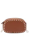 Valentino Mini Rockstud Chain Cross Body Bag In Brown