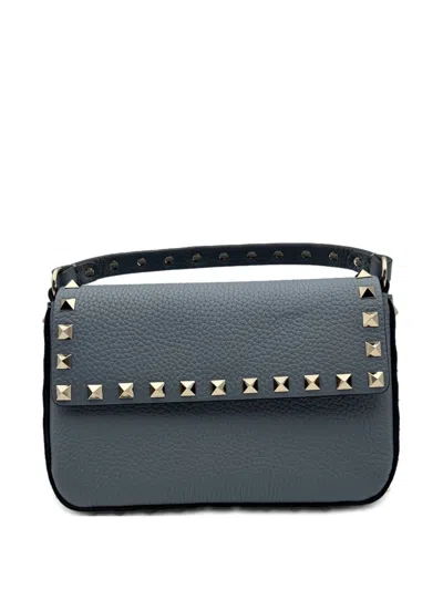 Valentino Garavani Rockstud Leather Mini Bag In Gray