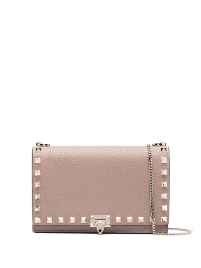 Valentino Garavani Rockstud Leather Mini Bag In Pink